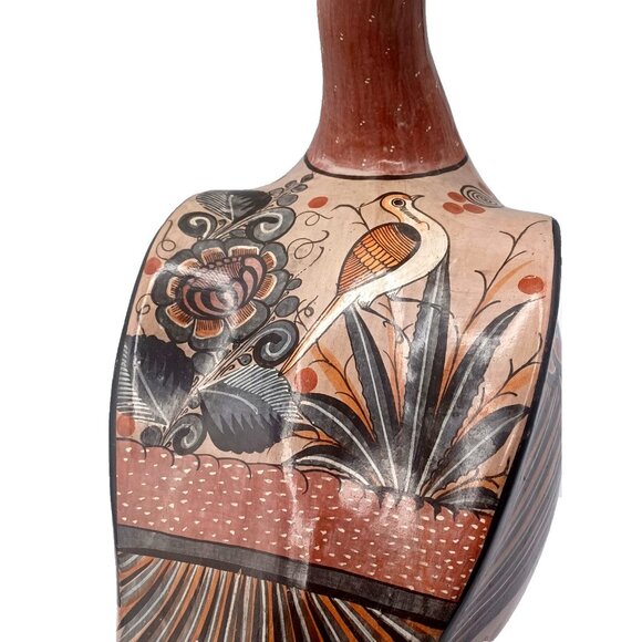 Very Large Hand-Painted 1960s Tonala Mexican Pottery Clay Duck 14.5" X 12" X 9" - Picture 11 of 16